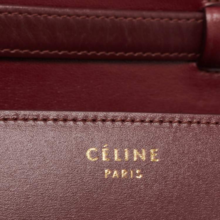 Pre Owned Celine Red Leather Small Classic Box Flap Bag
