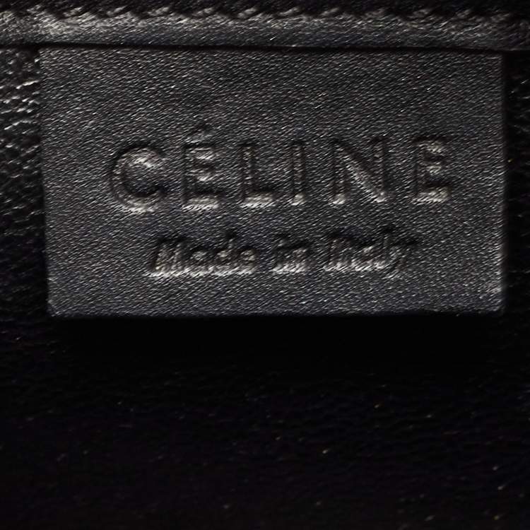 Pre Owned Celine Black Leather Nano Luggage Tote