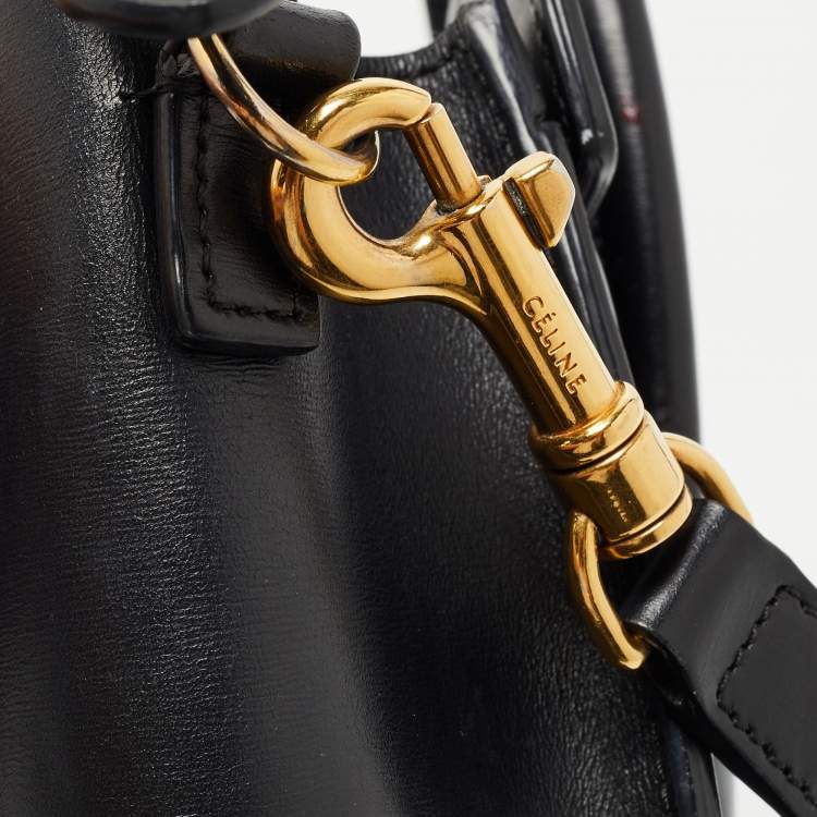 Pre Owned Céline Black Leather Nano Luggage Tote