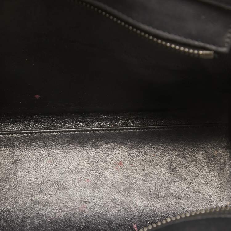 Pre Owned Celine Tri Color Watersnake and Leather Nano Luggage Tote