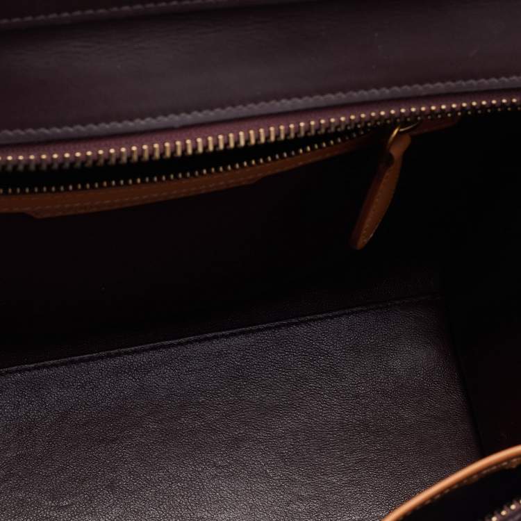 Pre Owned Celine Multicolor Leather Micro Luggage Tote