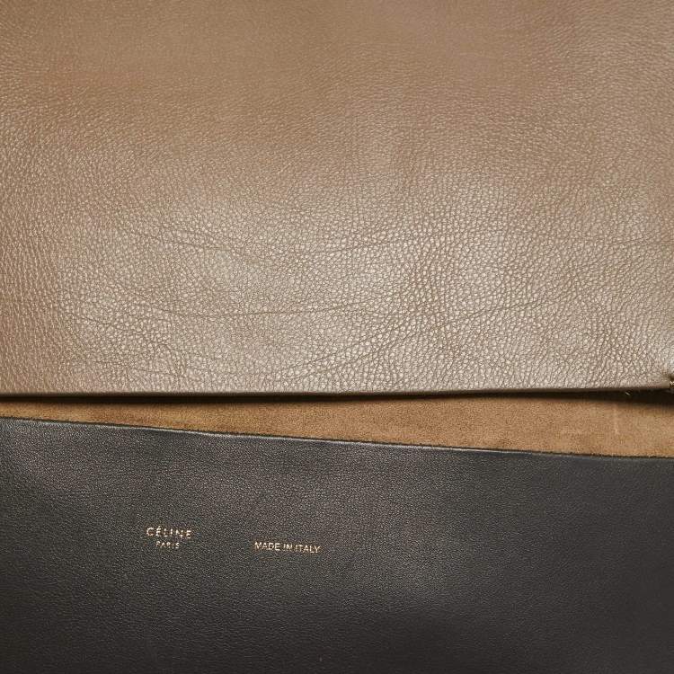 Pre Owned Celine Black/Grey Leather All Soft Shoulder Bag