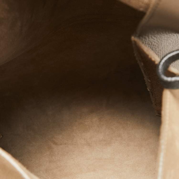 Pre Owned Celine Black/Grey Leather All Soft Shoulder Bag