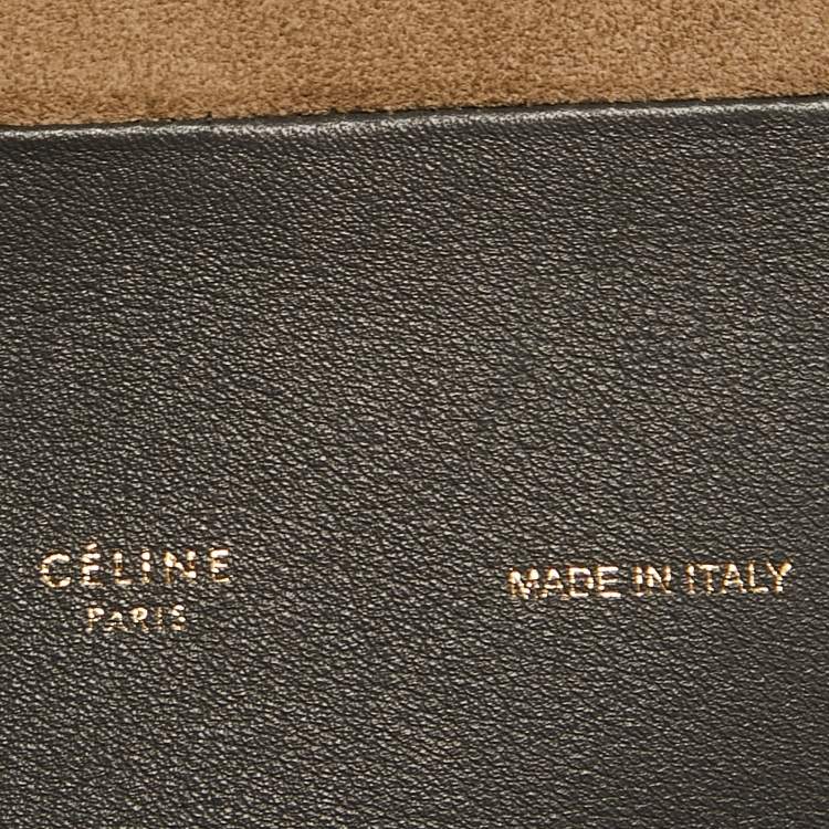 Pre Owned Celine Black/Grey Leather All Soft Shoulder Bag