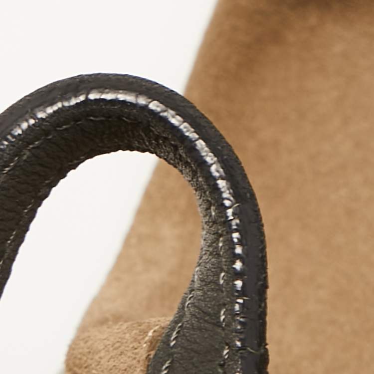 Pre Owned Celine Black/Grey Leather All Soft Shoulder Bag