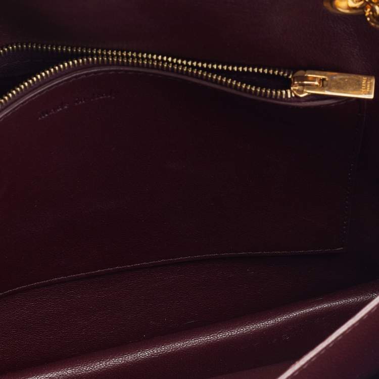 Pre Owned Celine Multicolor Leather and Watersnake Leather Pocket Envelope Shoulder Bag