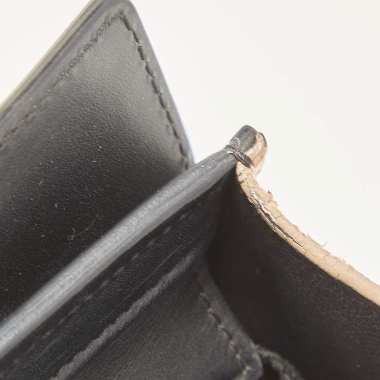 Pre Owned Celine Black/Beige Python and Leather Nano Luggage Tote