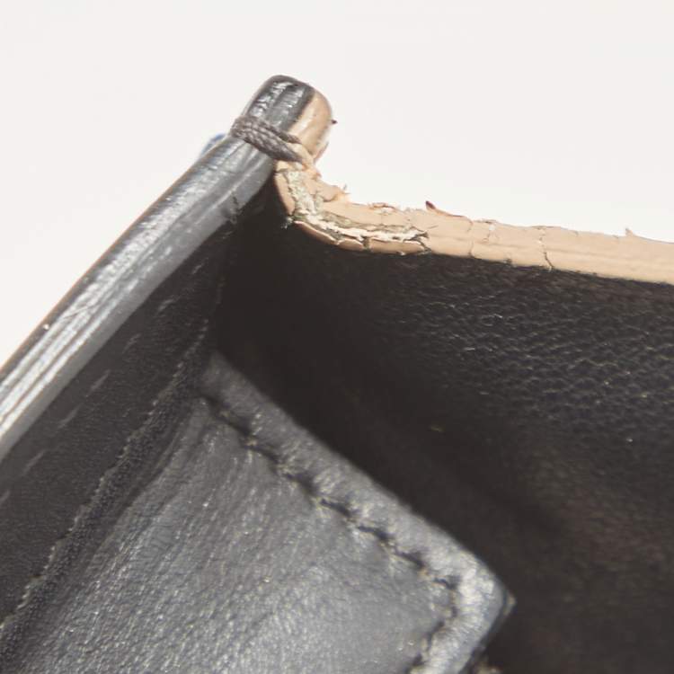 Pre Owned Celine Black/Beige Python and Leather Nano Luggage Tote