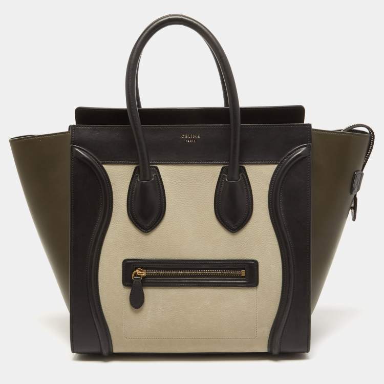 Celine Tricolor Nubuck and Leather Mini Luggage Tote Celine | The ...