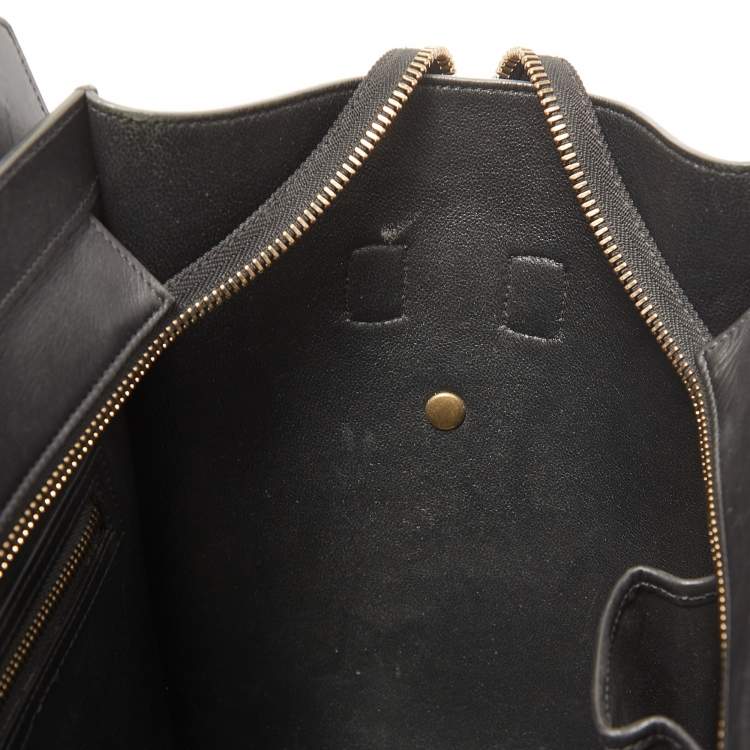 Pre Owned Celine Tricolor Nubuck and Leather Mini Luggage Tote