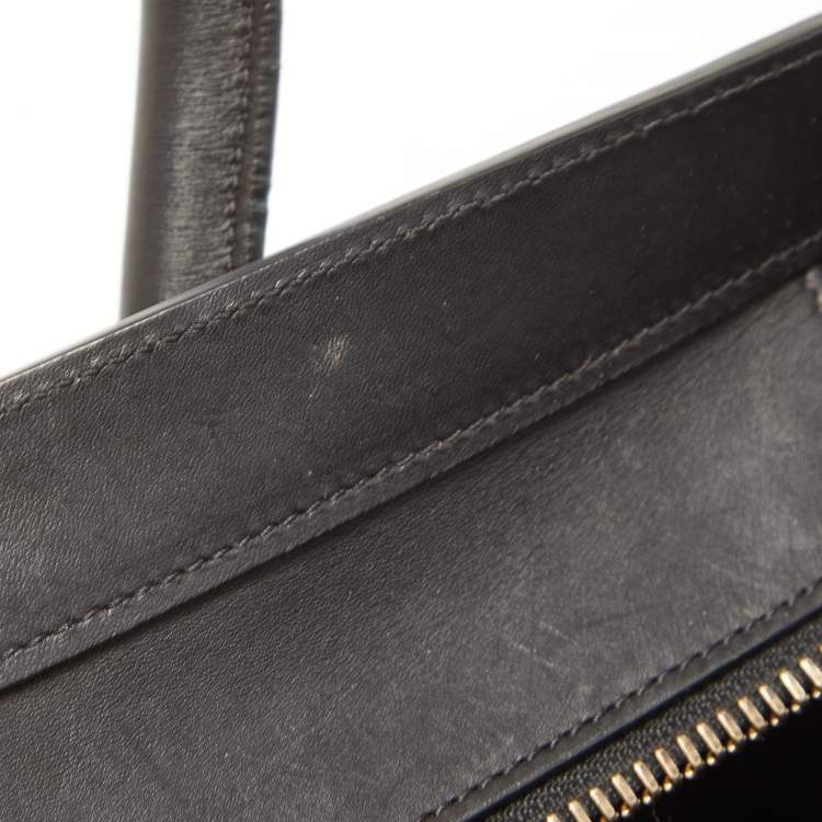 Pre Owned Celine Tricolor Nubuck and Leather Mini Luggage Tote