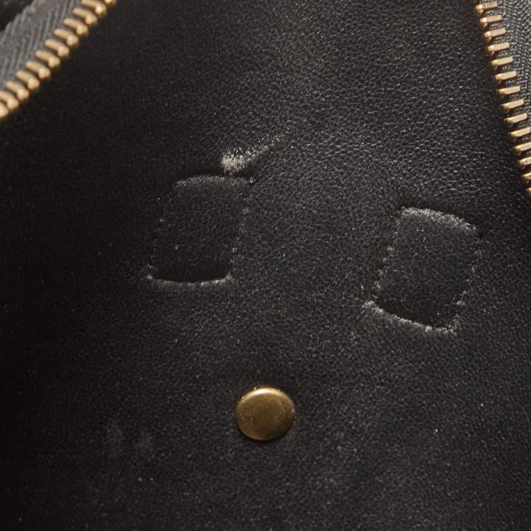 Pre Owned Celine Tricolor Nubuck and Leather Mini Luggage Tote
