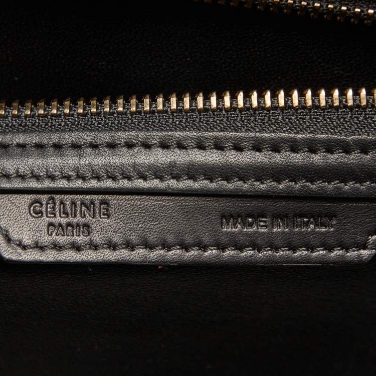 Pre Owned Celine Tricolor Nubuck and Leather Mini Luggage Tote