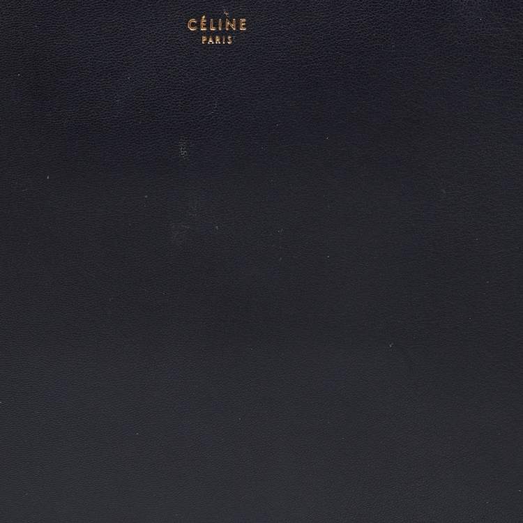 Pre Owned Celine Black Leather Zip Pouch