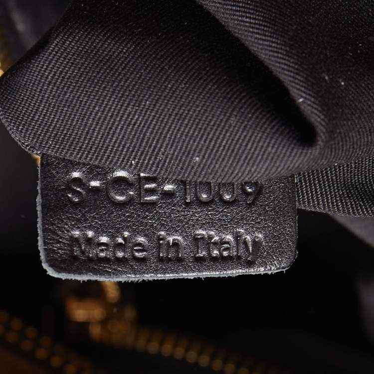 Pre Owned Celine Tricolor Leather and Suede Racer Stripe Hobo