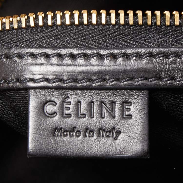 Pre Owned Celine Tricolor Leather and Suede Racer Stripe Hobo