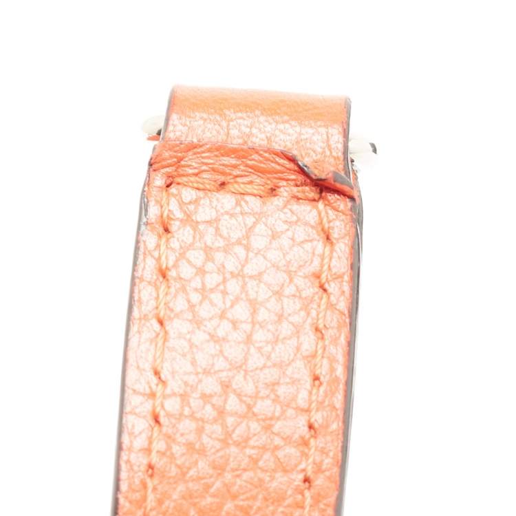 Pre Owned Céline Orange Grained Leather Nano Luggage Tote