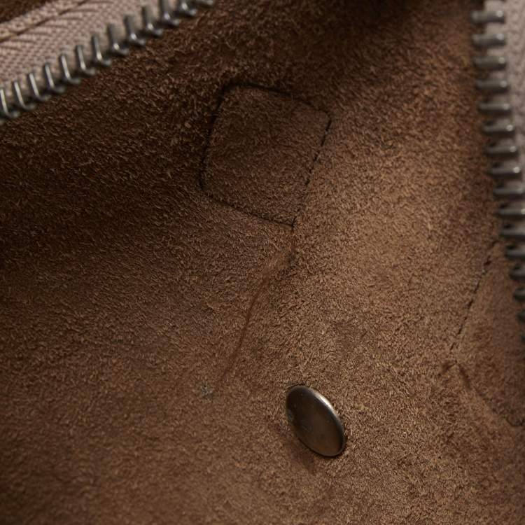 Pre Owned Celine Grey Leather Micro Luggage Tote