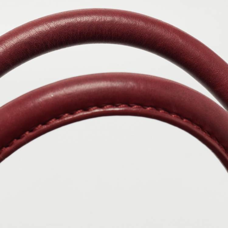 Pre Owned Celine Red Leather Medium Phantom Luggage Tote