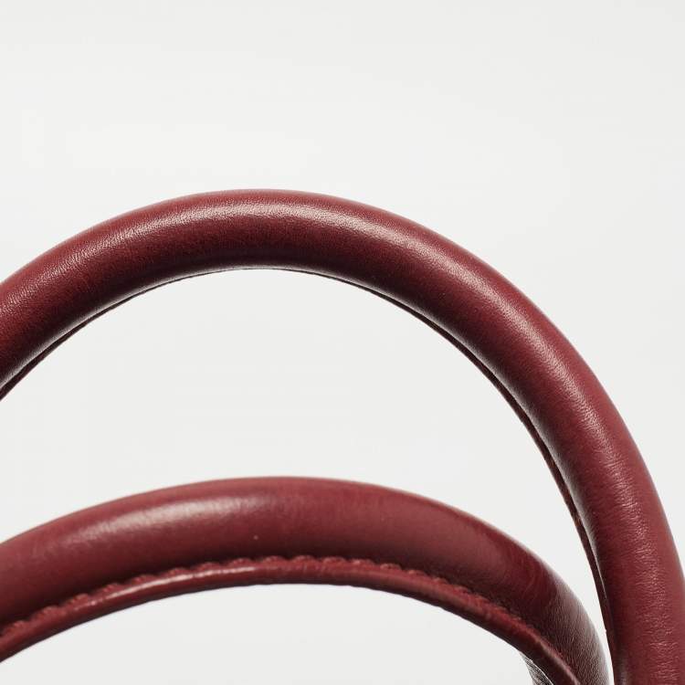 Pre Owned Celine Red Leather Medium Phantom Luggage Tote