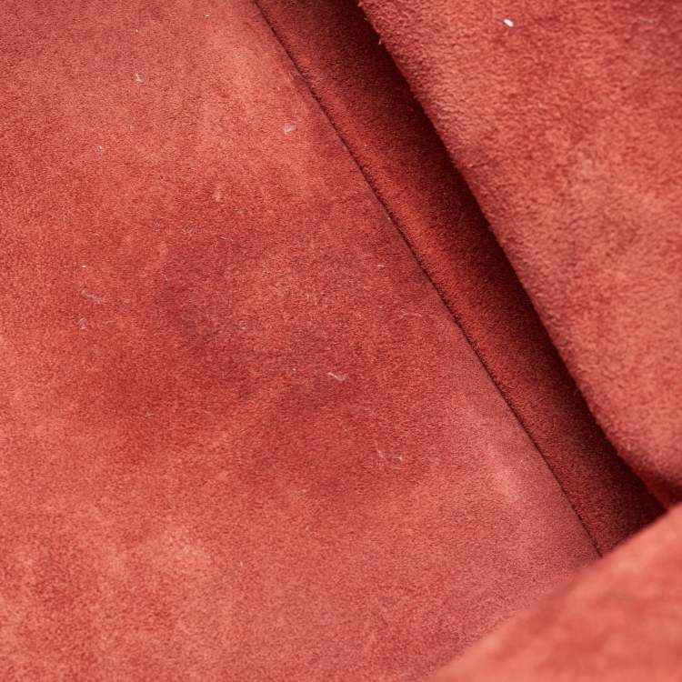 Pre Owned Celine Red Leather Medium Phantom Luggage Tote