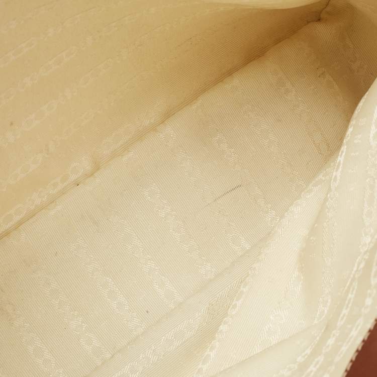 Pre Owned Celine Brown/Beige Macadam Raffia and Leather Boogie Tote