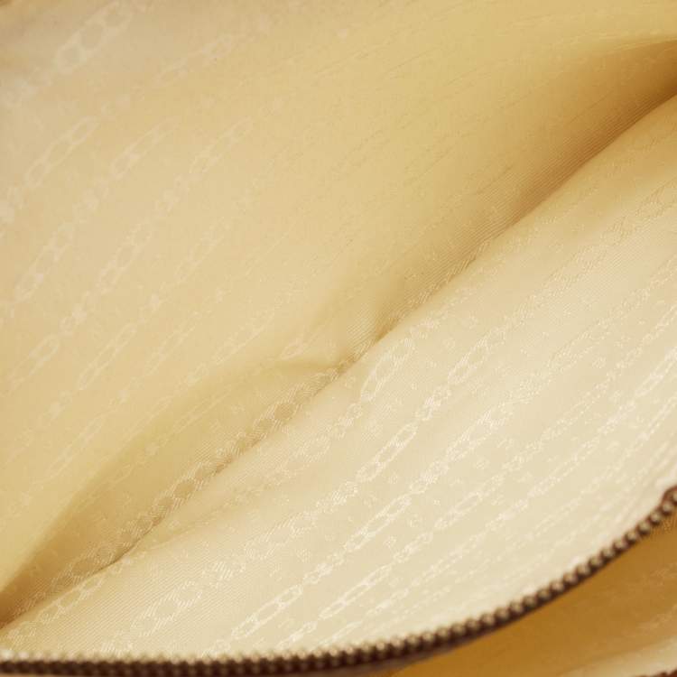 Pre Owned Celine Brown/Beige Macadam Raffia and Leather Boogie Tote