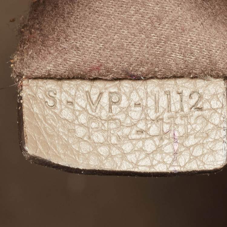 Pre Owned Celine Dark Beige Leather Mini Luggage Tote