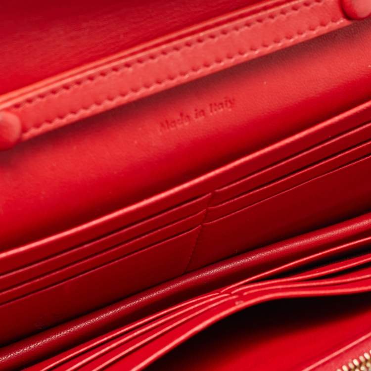 Pre Owned Celine Tricolor Lizard, Patent and Leather Pocket Envelope Wallet On Chain 