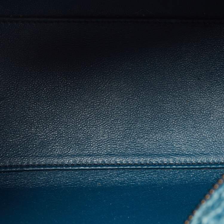 Pre Owned Céline Blue Python Nano Luggage Tote