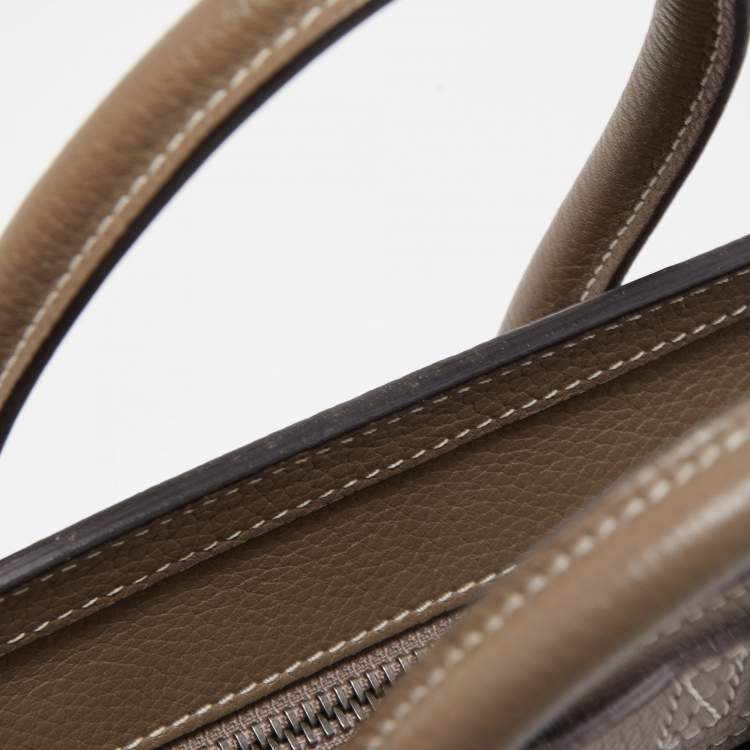 Pre Owned Celine Grey Leather Nano Luggage Tote