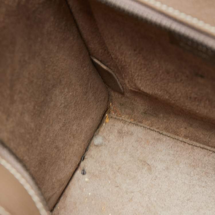Pre Owned Celine Grey Leather Nano Luggage Tote
