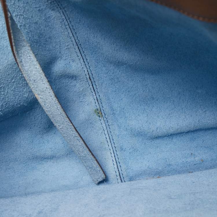 Pre Owned Celine Brown Leather Medium Tri-Fold Tote