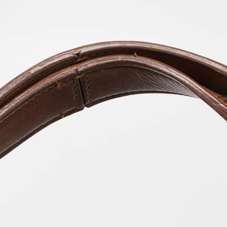 Pre Owned Celine Brown Leather Medium Tri-Fold Tote