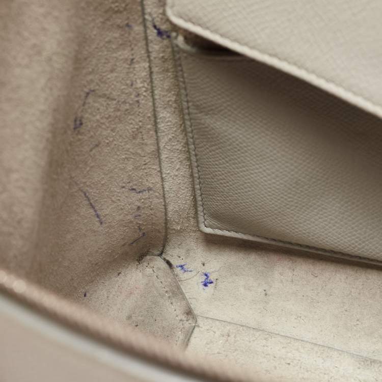 Pre Owned Celine Grey Leather Micro Belt Top Handle Bag