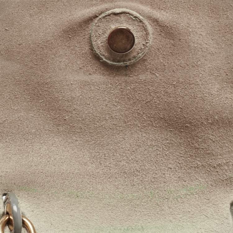 Pre Owned Celine Grey Leather Micro Belt Top Handle Bag