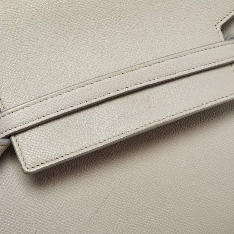 Pre Owned Celine Grey Leather Micro Belt Top Handle Bag