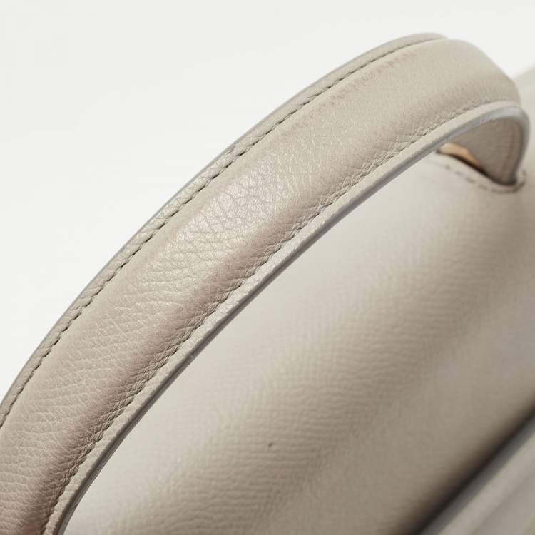 Pre Owned Celine Grey Leather Micro Belt Top Handle Bag
