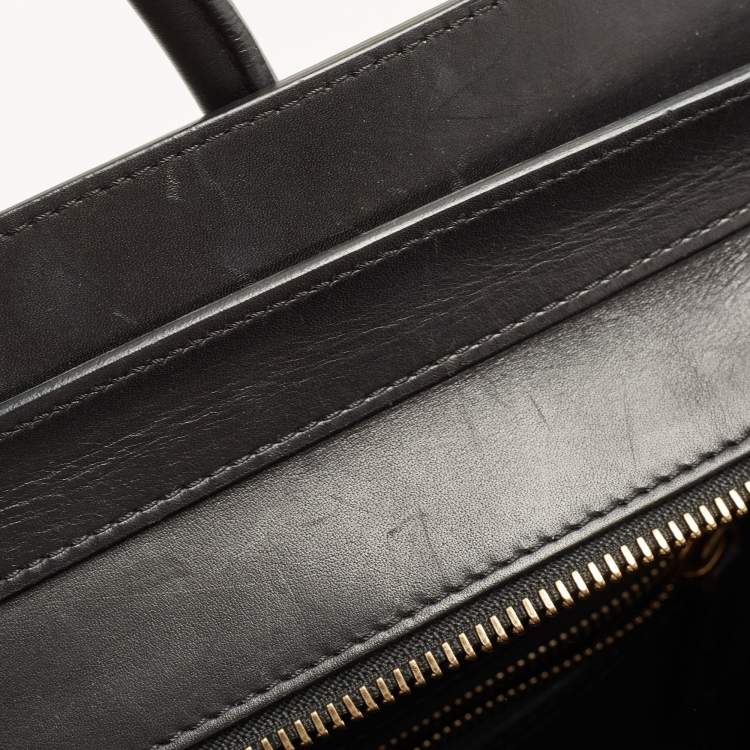 Pre Owned Celine Tricolor Watersnake and Leather Mini Luggage Tote