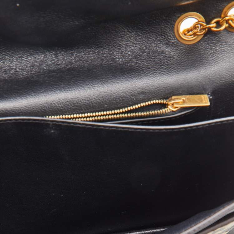 Pre Owned Celine Tri Color Leather and Python Pocket Envelope Shoulder Bag