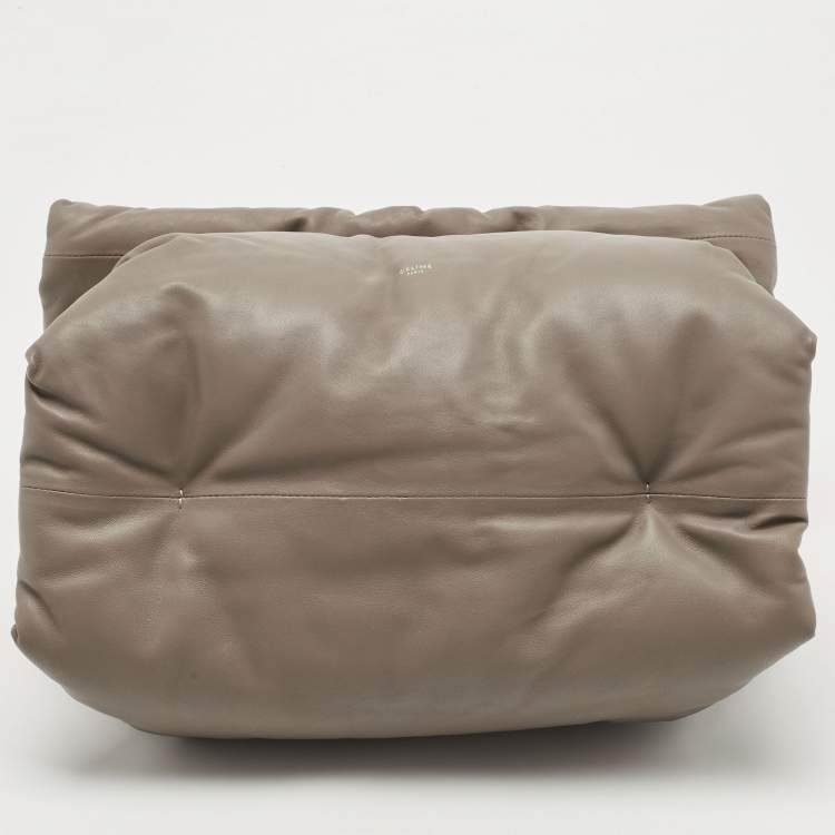 Pre Owned Celine Grey Leather Cartable Pillow Top Handle Bag