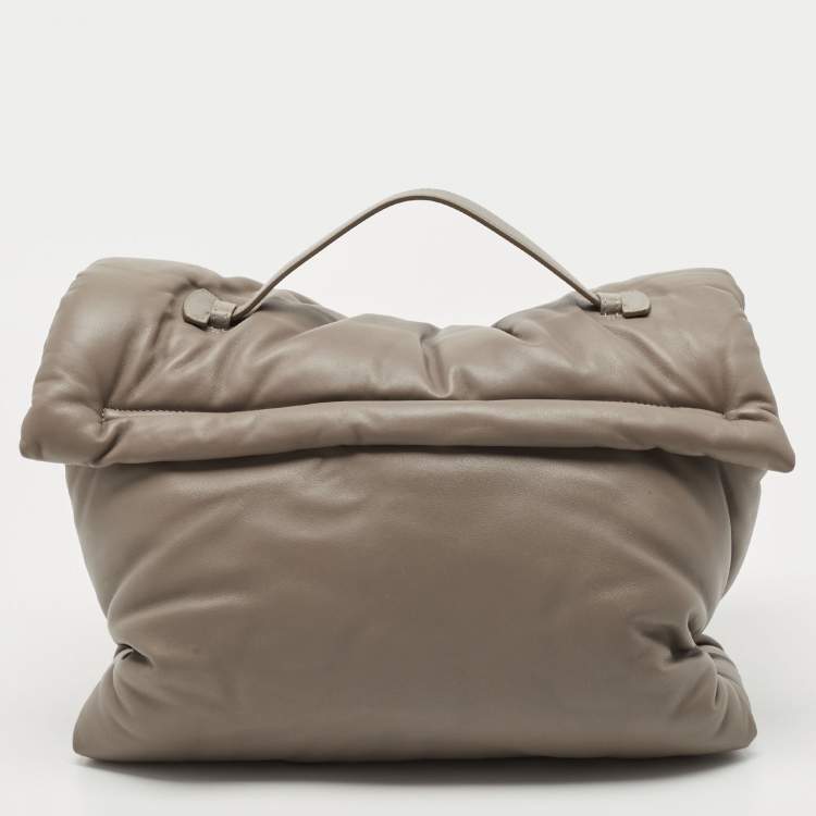 Pre Owned Celine Grey Leather Cartable Pillow Top Handle Bag
