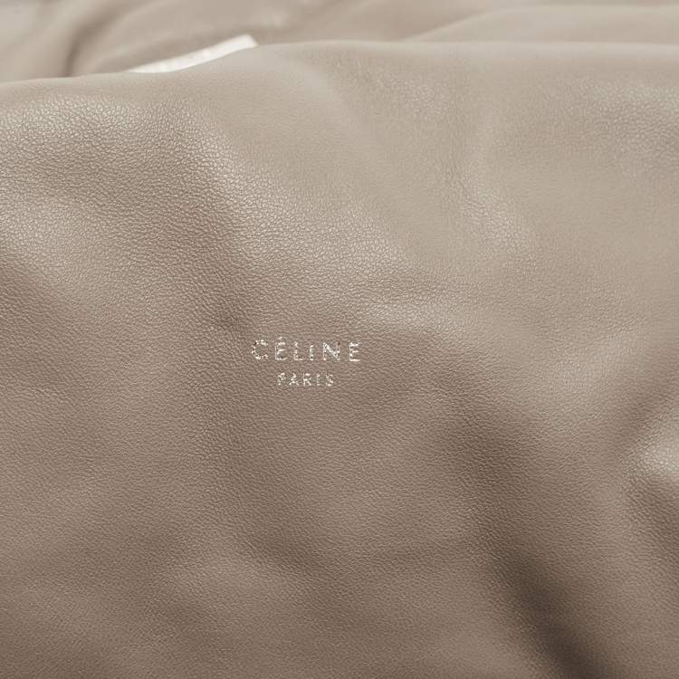 Pre Owned Celine Grey Leather Cartable Pillow Top Handle Bag