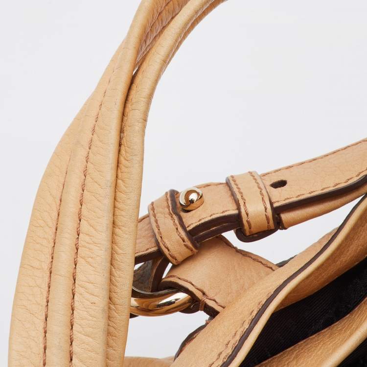 Pre Owned Celine Beige Leather Shoulder Bag