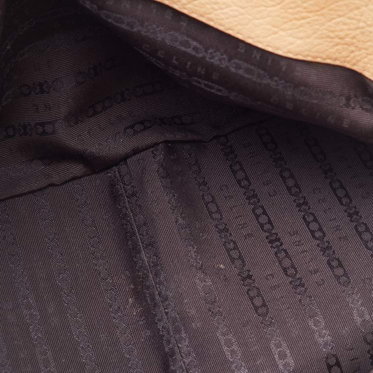 Pre Owned Celine Beige Leather Shoulder Bag