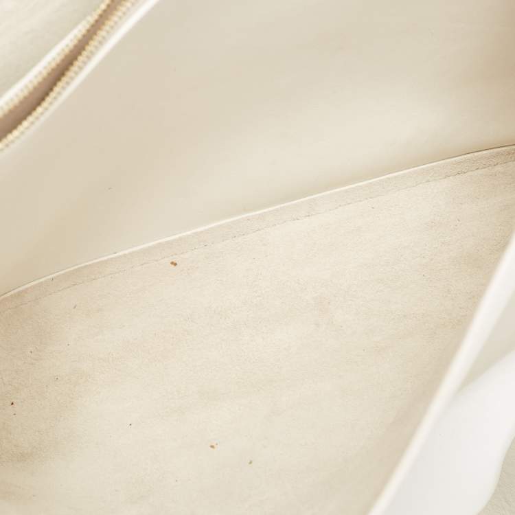 Pre Owned Celine White Leather Flap Bum Waist Bag