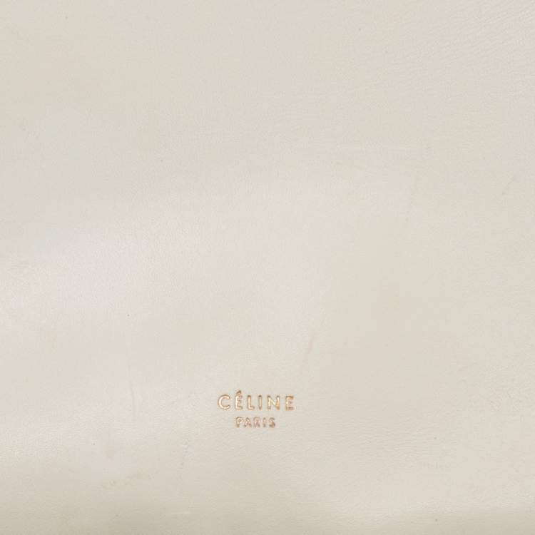 Pre Owned Celine White Leather Flap Bum Waist Bag