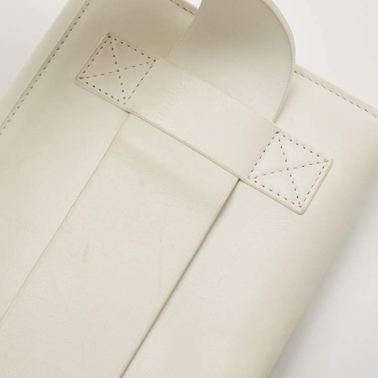 Pre Owned Celine White Leather Flap Bum Waist Bag