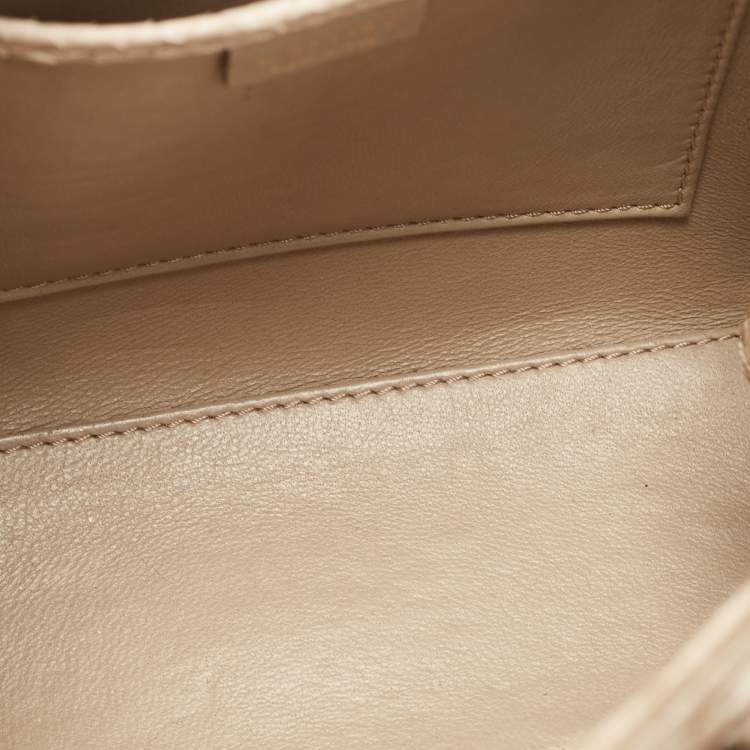 Pre Owned Celine Beige Python Nano Luggage Tote