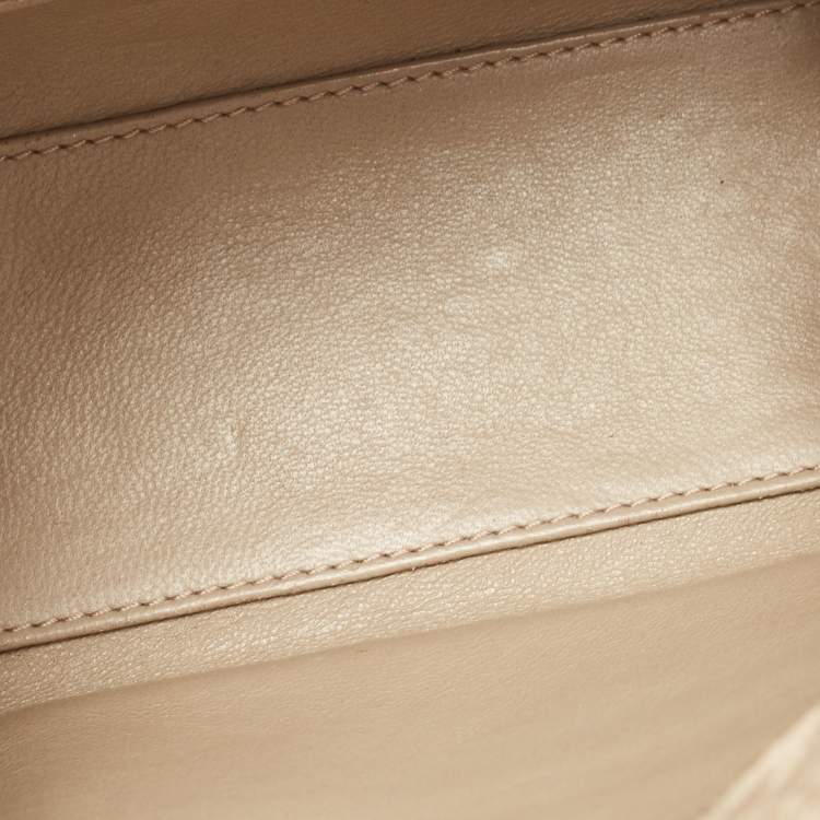 Pre Owned Celine Beige Python Nano Luggage Tote
